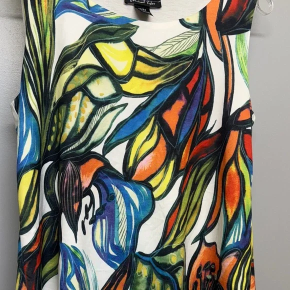 Michael Tyler Women’s Multicolor Floral Sleeveless Top - M - Picture 4 of 6